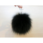 Duo of big pompons in fox - white and black
